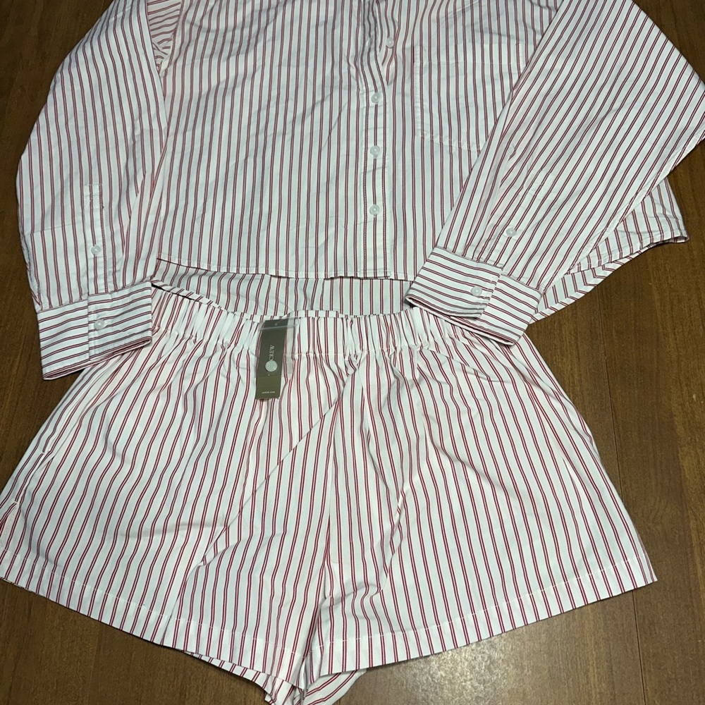 J. Crew Étienne cropped button-up shirt in stripe - Picture 9 of 10